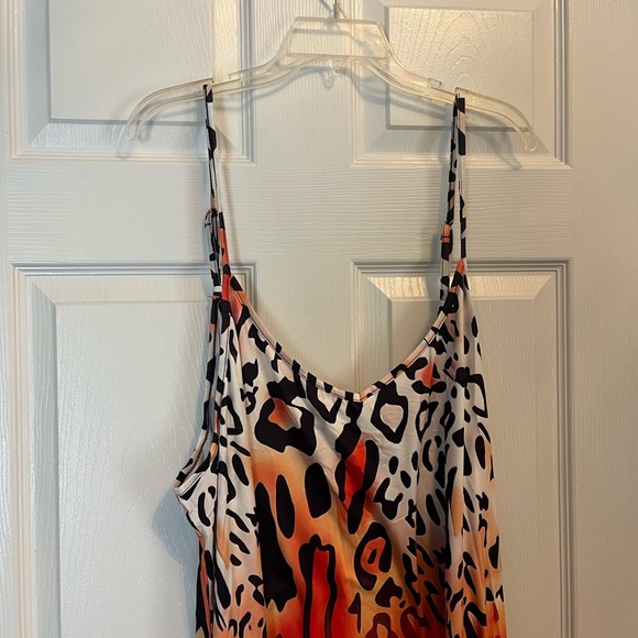 Women Plus Size Elegant Slingback Colorblock Summer Vacation Long Maxi Dress 18W - Picture 12 of 12